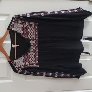 RAGA Boho Tribal Peasant Blouse Size M